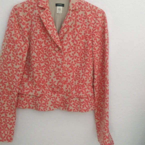 J. Crew Jackets & Blazers - J.Crew Womens Sz. 6 Coral Orange Linen Blazer NWOT
